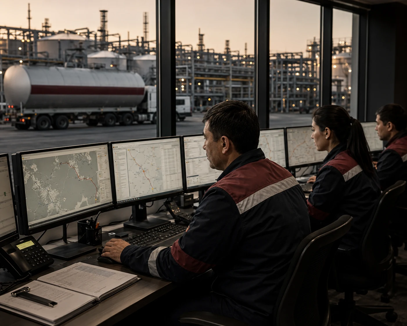FTOS control room coordinating an industrial movement.